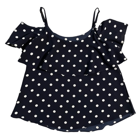 Bobeau blue polka dot tank top - size small - Picture 3 of 3